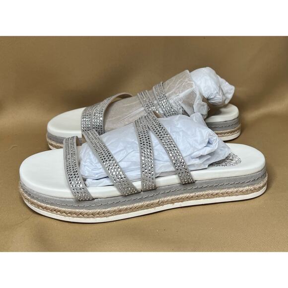 Vince Camuto Cloudy Grey Rallsan Strappy Slide Sandals 6 W - Picture 2 of 4